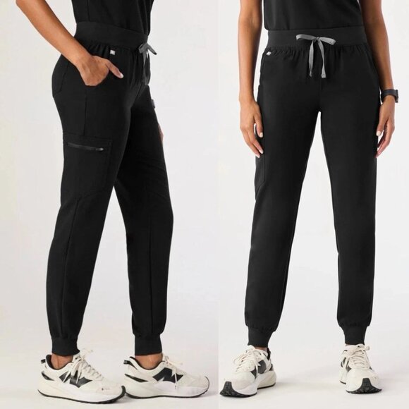 Figs - Zamora Joggers Scrub Technical Pants High-Waisted W22SW2012P | XS | Black - Picture 1 of 7